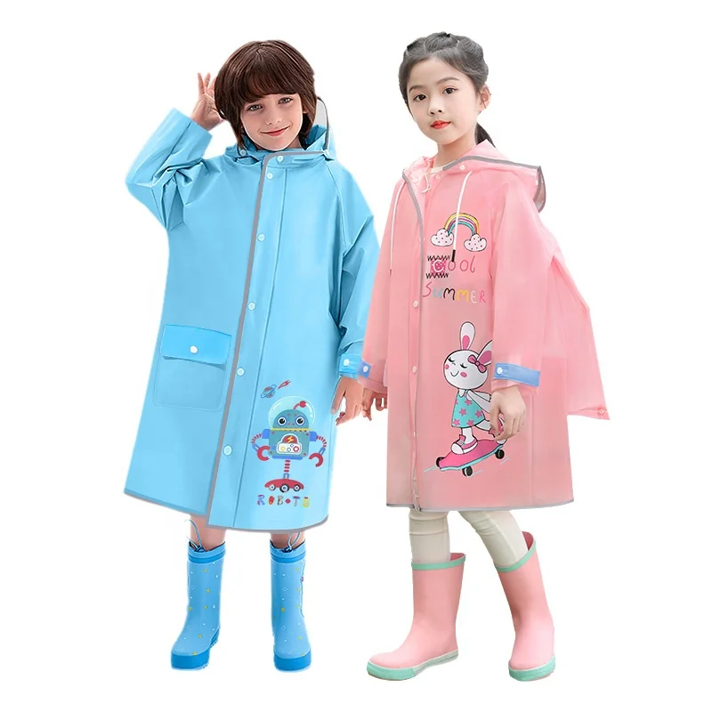 Wholesale promotion waterproof rain coat children cartoon yellow raincoat lovely for kids