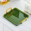 Fruit Green Gold Long Tray - 4 Compartments