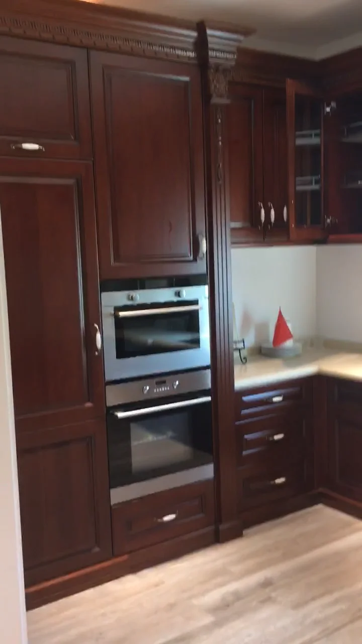 Classic Ready Built Laminated Plywood Kitchen Film Furniture