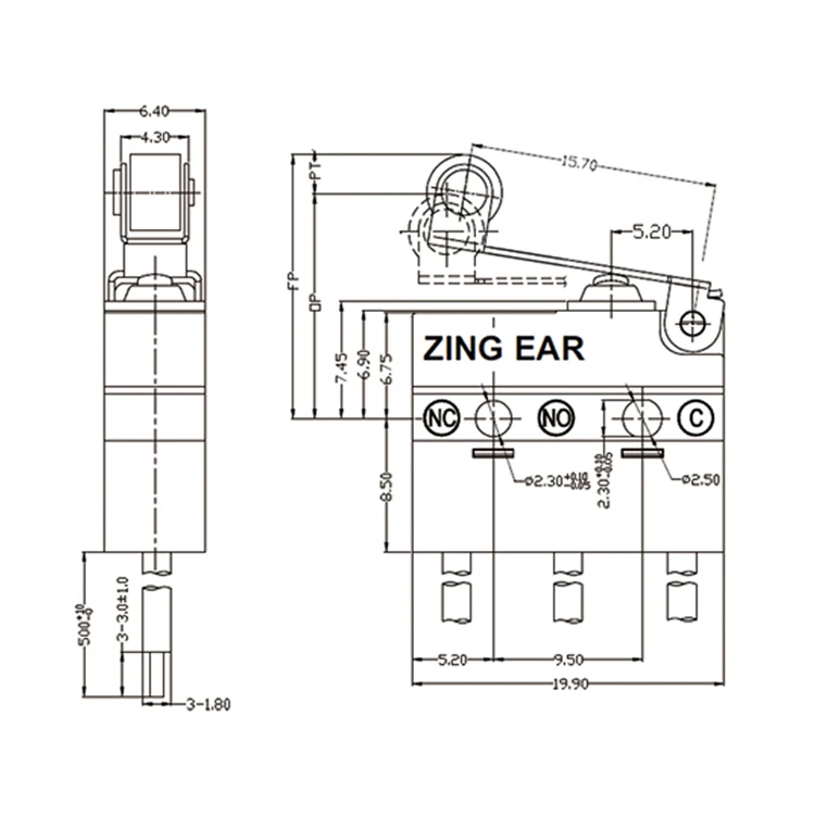 1E4 5E4 T120 Variety of Levers With Optional Micro Switch