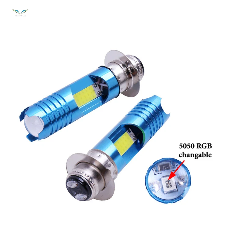 Мотоцикл RGB H4 BA20D светодиодная фара мотоцикла лампы COB лампа мото фары Мотоцикл аксессуары 12V