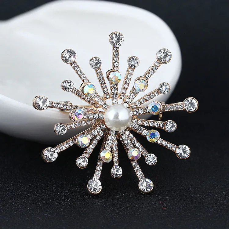 jachon twisted pearl brooches for women