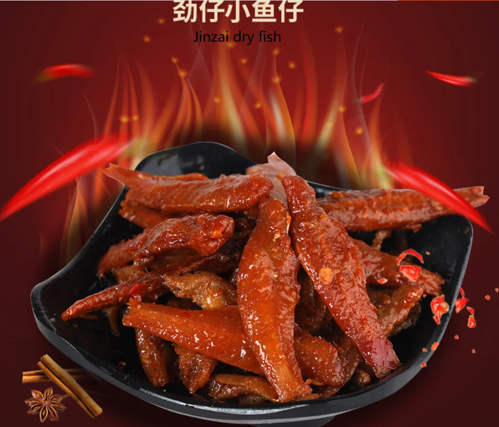 Jinzai Anchovy Chinese Snack Spicy Dried Fish Small Packets Instant Snack Buy Dried Anchovy