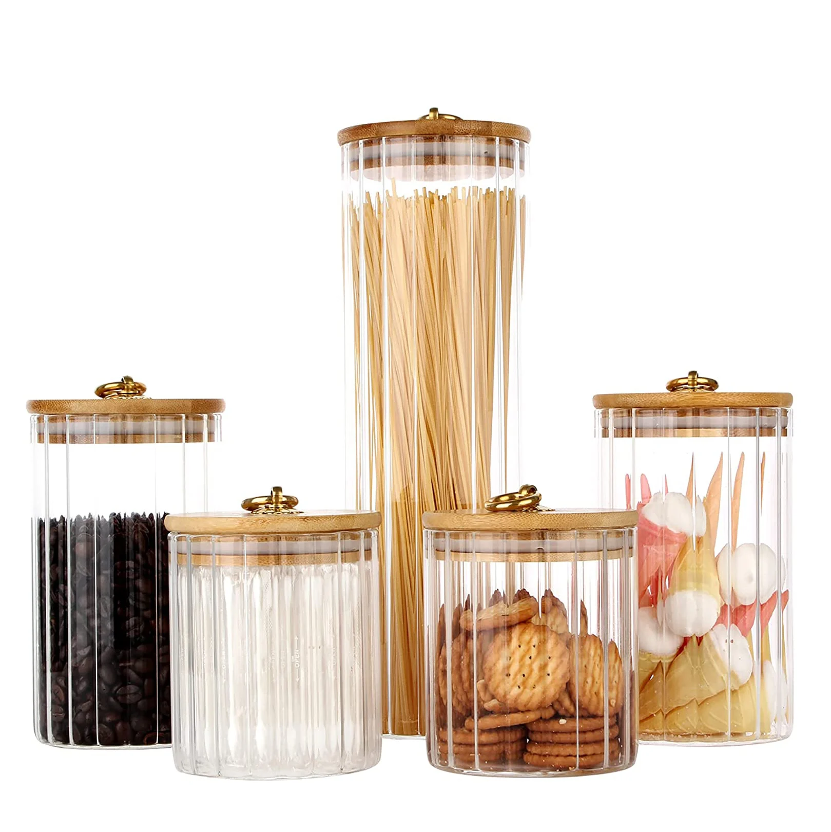New Top Selling Sellers Kitchen Food Tea Coffee Bar Glass Storage Jar