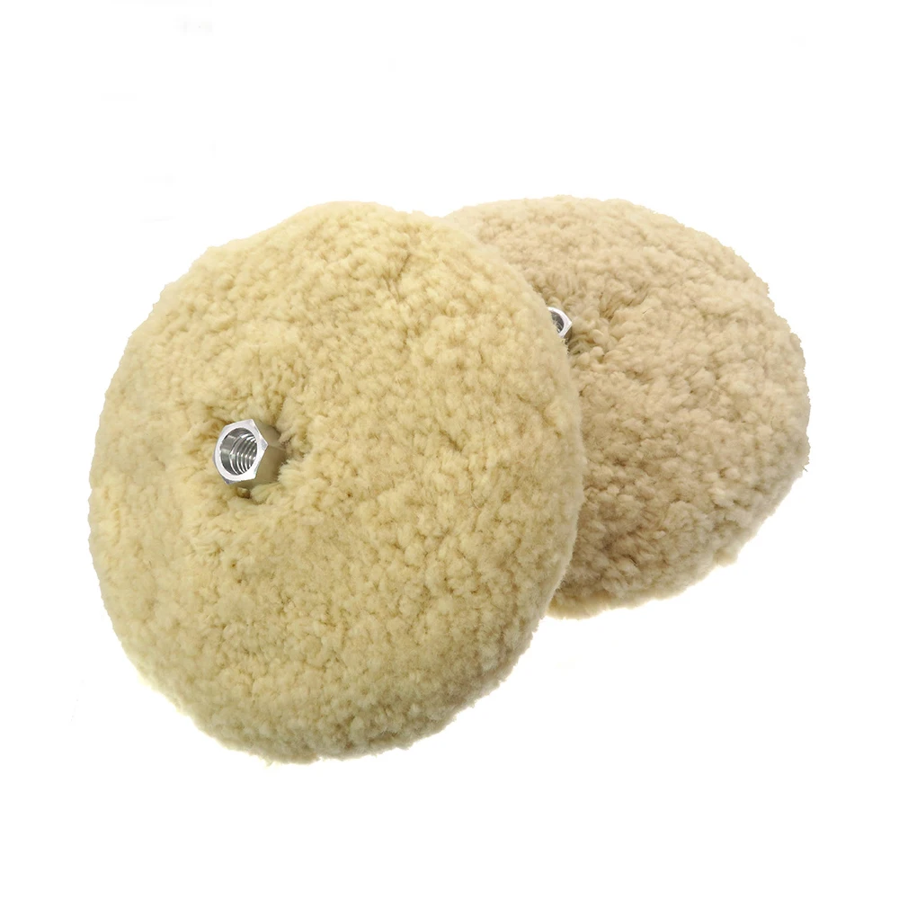 Factory Yellow White 8 Inch 100 Wool Pad Polishing Pads Disc Car