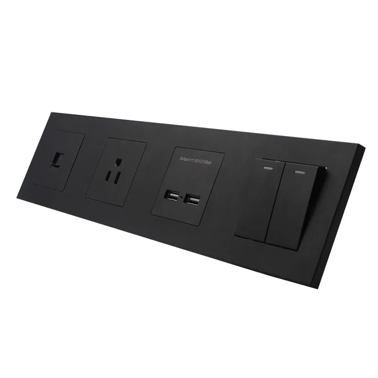 British Standard Hotel Control Switch Panel Type 86 Conjoined Combined Switch Socket