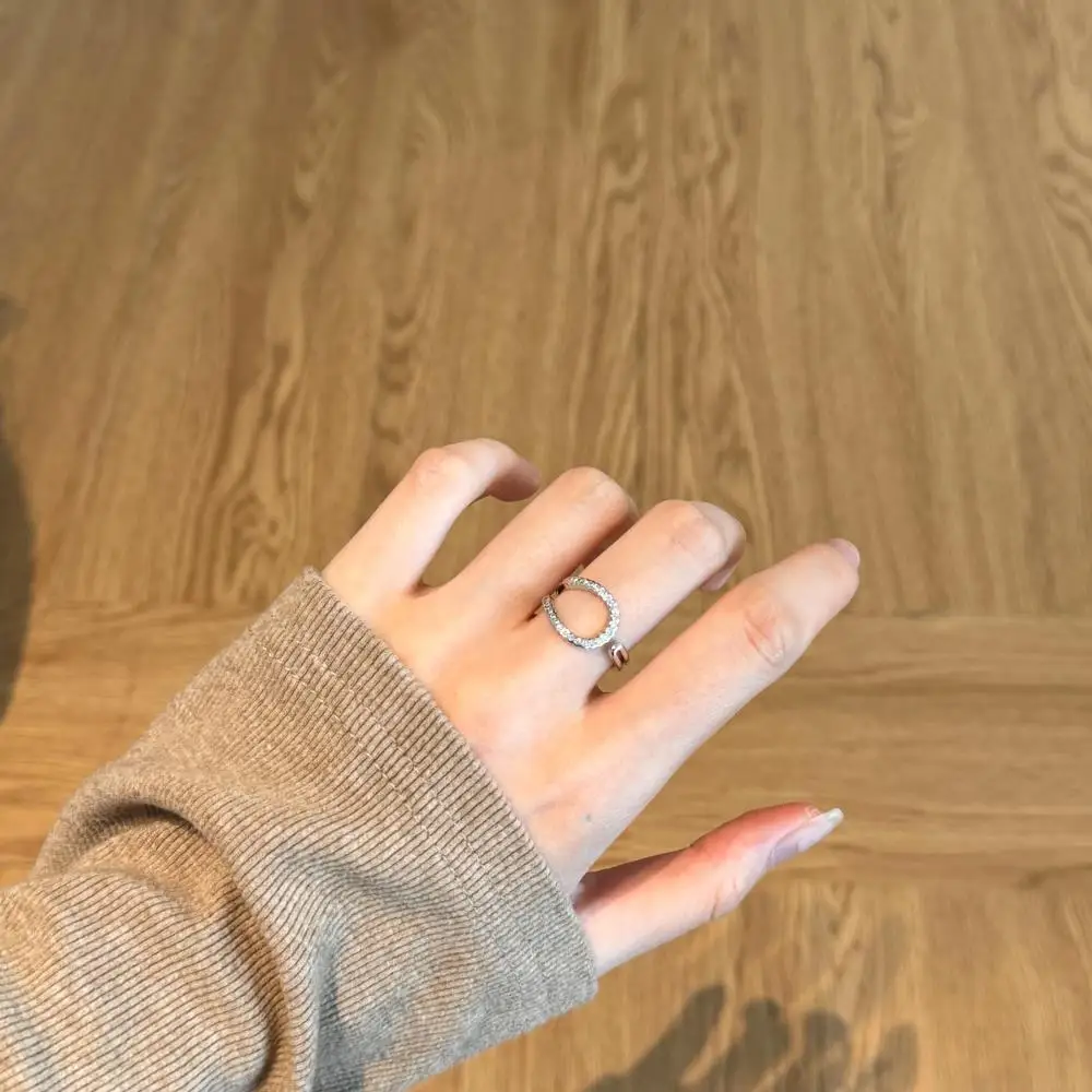 KAKODIY twisted elegant 925 sterling silver engagement wedding 5A zircon open ring for women detail 3