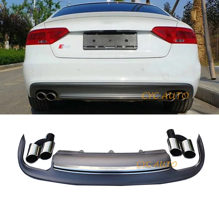 B85s5 Rear Bumper Diffuser With Tail Pipe For Audi A5 For Normal 13 14 15 Buy A5 B85 Rear Diffuser A5 S5 Diffuser A5 Bumper Product On Alibaba Com