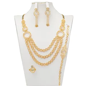 Fine Jewelry Wholesale Layer Link Chain Necklace Female Jewelry Set Necklace Charms for Jewelry Making