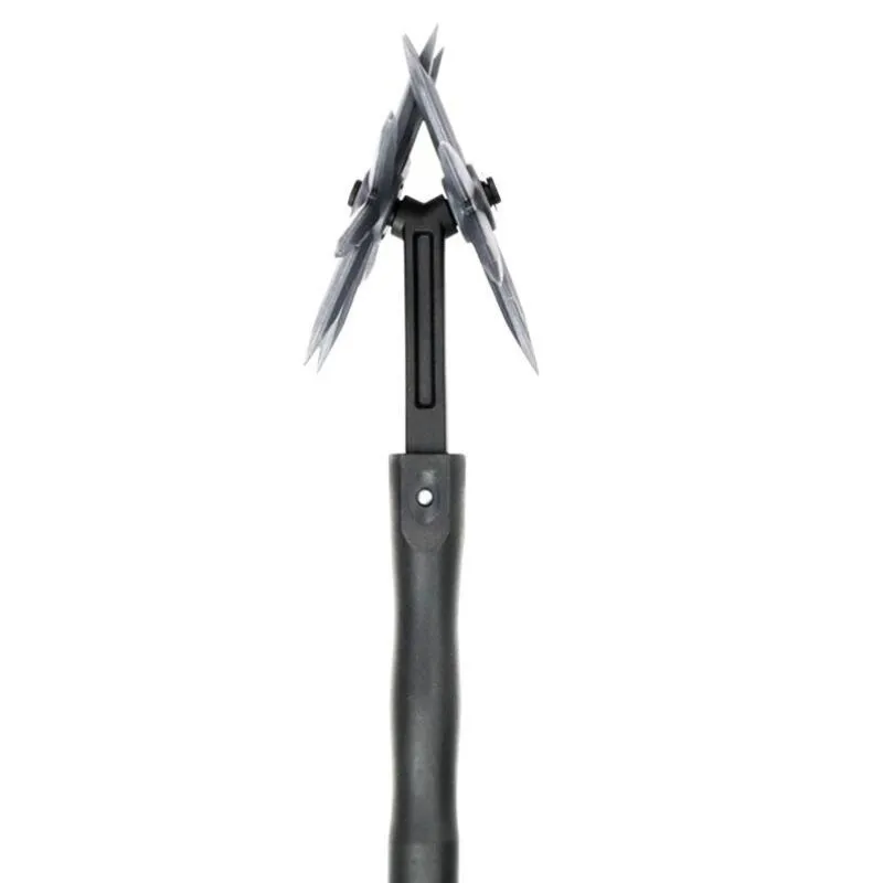 2 in 1 Manual Tiller Cultivator for Garden and Lawn Rotary Hand Hand-Held Cultivator Soil Scarifier for Soil or Reseeding Grass