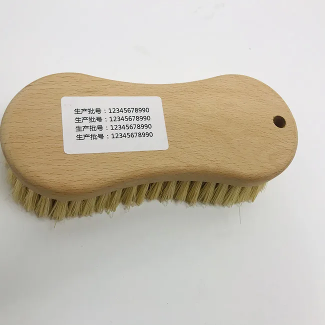 Heavy Duty Peanut Shaped Hand-Held Stiff Bristle Scrub Brush With