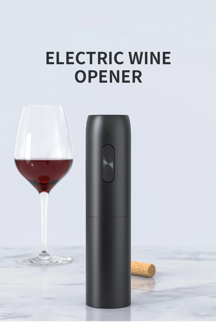 Hot Sale Stainless Steel Electric Wine Bottle Opener Cork Screw Wine Opener with Custom Logo for Home Use