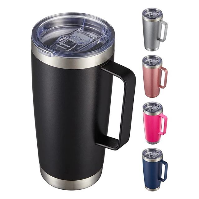 600ml 20oz Complaint With PFAS Stainless Steel Travel Tumbler With Handle Leak Proof Thermal Mug