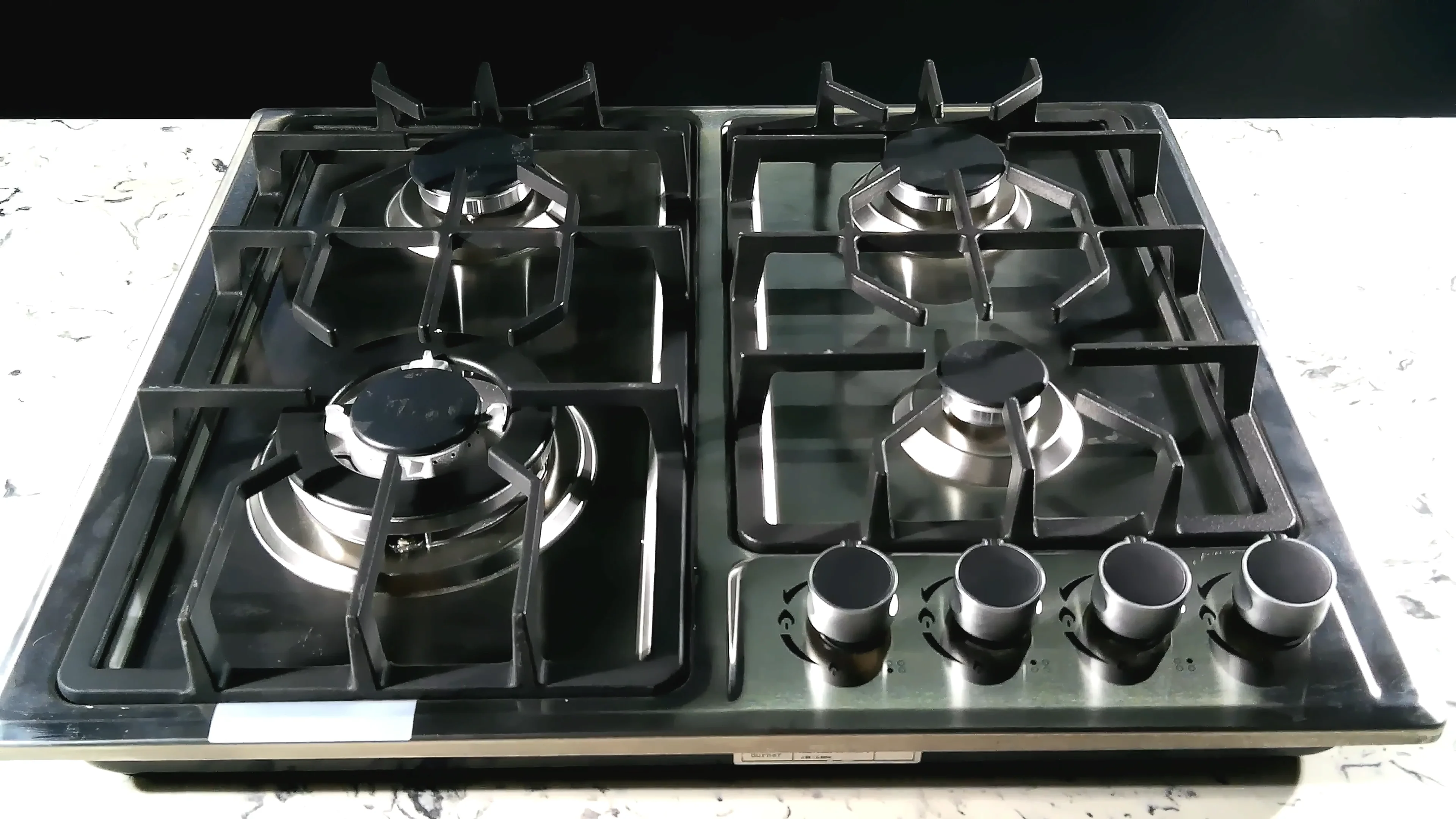 hot sale stainless steel 4 burner gas stove blue flame high