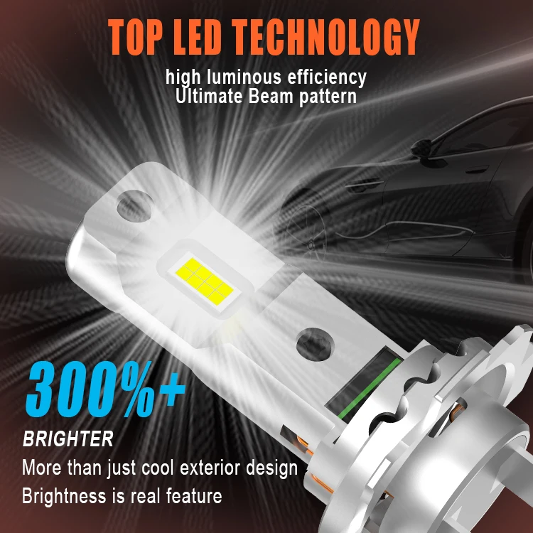 Gview Factory GMX H18 LED H7 8000LM H1 H8 H11 LED Atuo Lamp for Car Headlight Bulb HB3 HB4 9005 9006 Turbo LED Bulbs 12V LED H7
