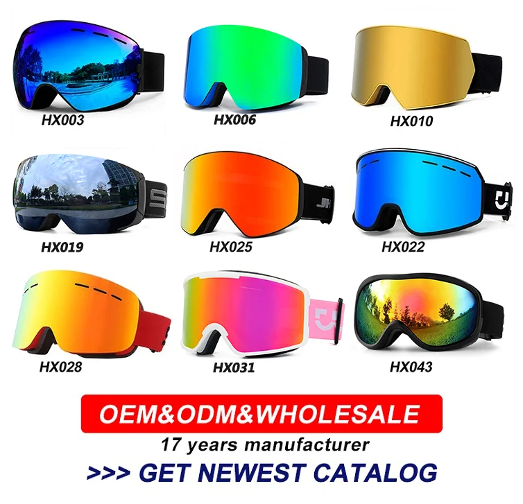 Ski Goggles Oem Custom Logo Wholesale Protective Anti-fog Magnetic ...