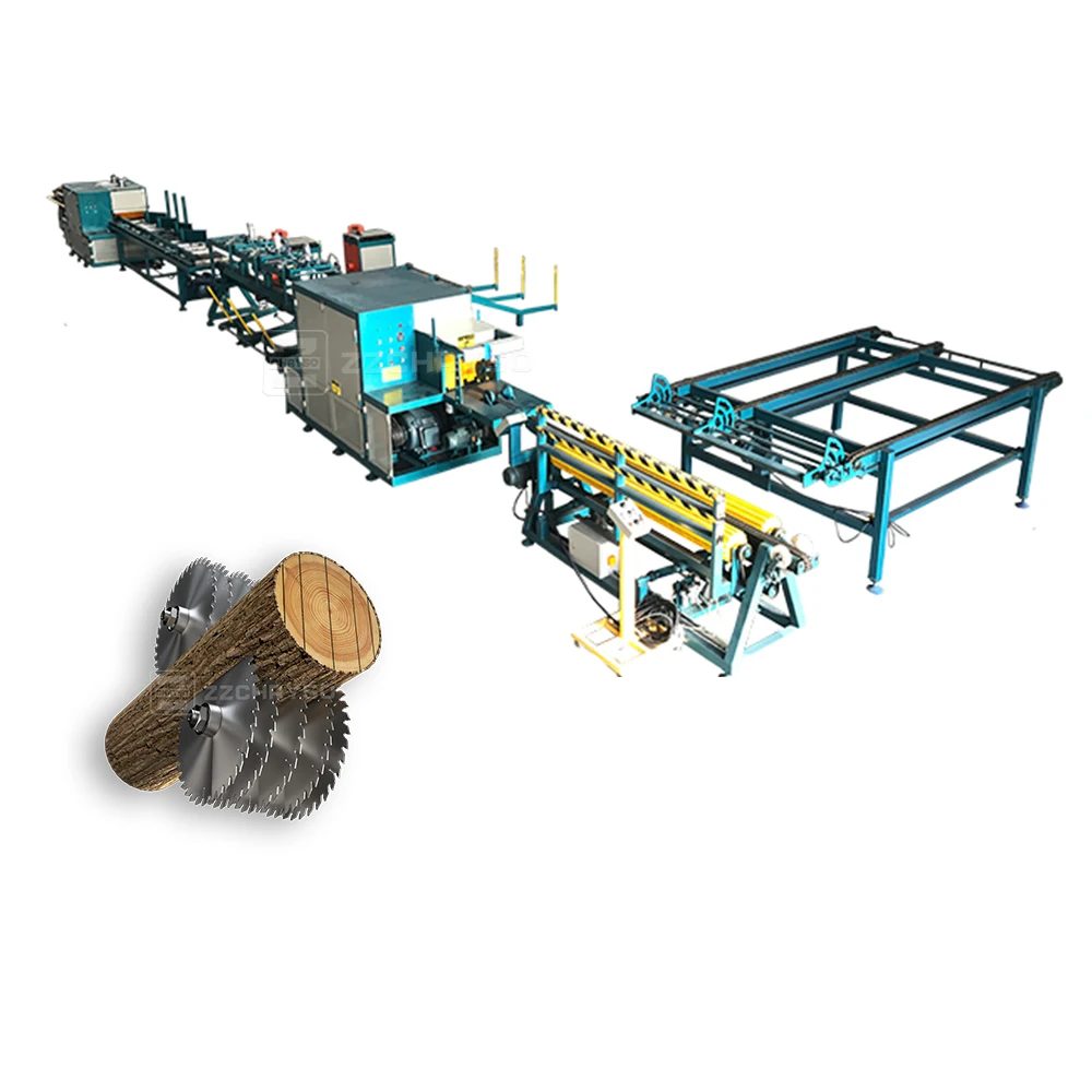ZZCHRYSO Round Log Multi Rip Saw Circular Saw Wood Saw Machine Production Line