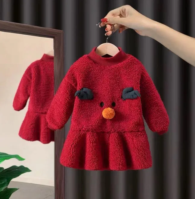 Abckids Kids Dresses for Girls Winter Thick Children′ S Dress Red Velvet Dress  Girl - China Girls Dresses and Dresses for Girls price