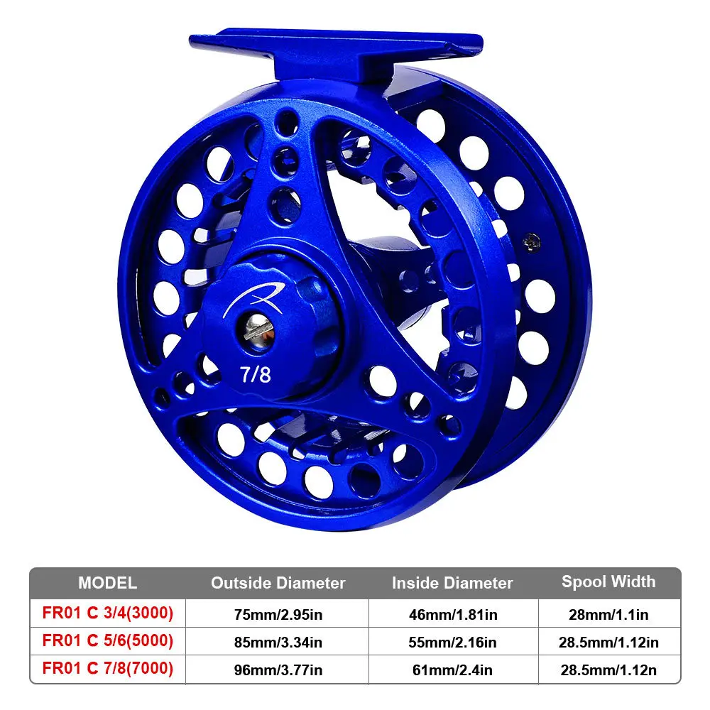Fly Fishing Reel Aluminum Alloy Fly Wheel 3/4 5/6 7/8 WT 2+1BB CNC