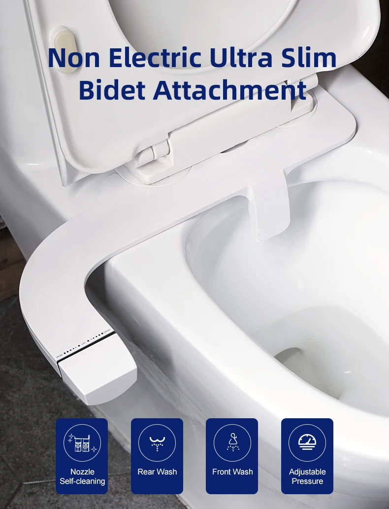 Aquatown Ultra Slim Cold Water Bidet Toilet Attachment Dual Nozzle Self-Cleaning Bide Smart Non Electric Toilet Bidets supplier