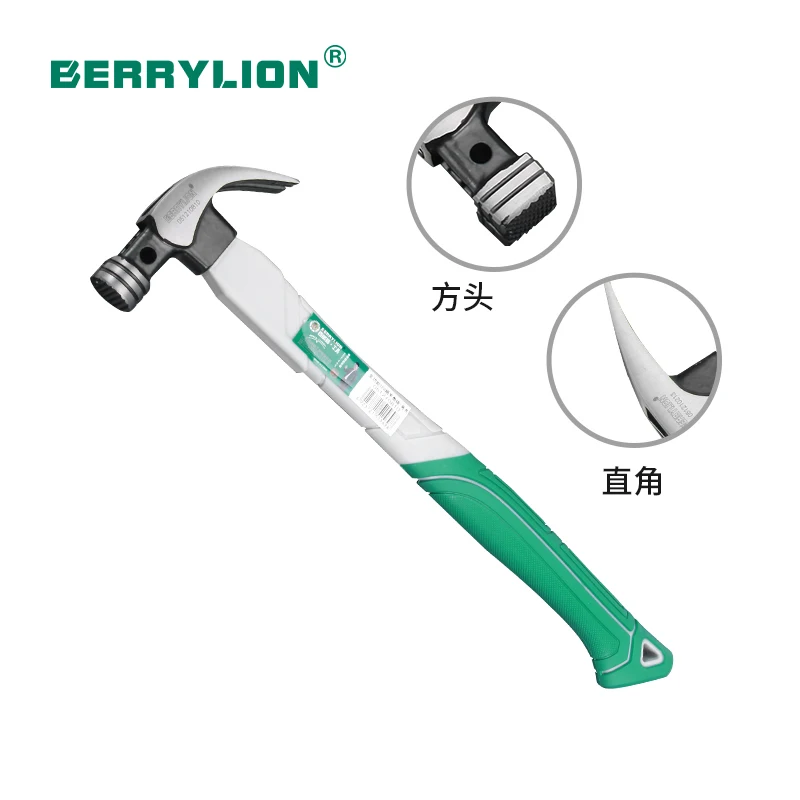 Двухголовый молоток Berrylion 300-750 г белый резиновый с деревянной ручкой для установки напольной плитки промышленного использования