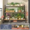 Three-tiered black frame, 120cm long tiered flower stand