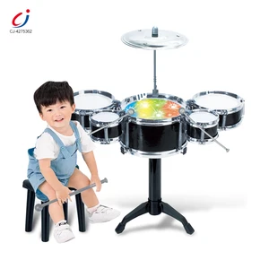 Chengj Hot Selling Music Toy Set Baby Educational Toy Lighting Enlightenment  Instrument Music Jazz Drum Toys Child