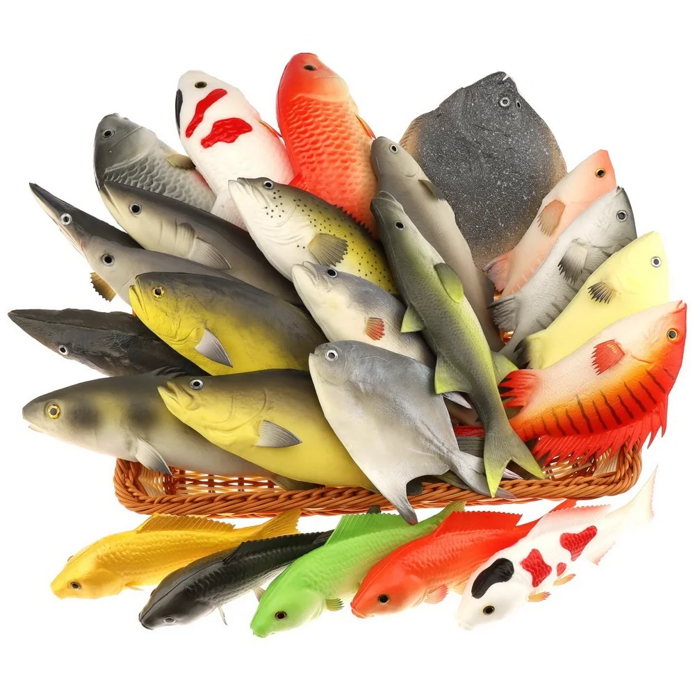 2 Pcs Jouet De Poisson Cognitif Enfant Modèle Réaliste Simulation