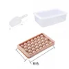 Pink*Large--1 piece-ball ice tray + ice box + ice shovel