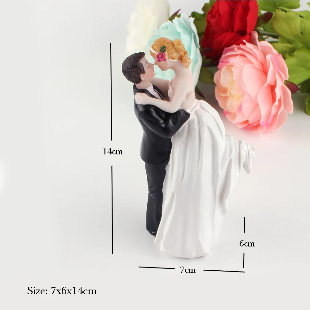 Decoración Pastel Boda Figura Novios Hipster Para Tarta Boda - Resina 14 Cm  Dekora Figura Novios Tarta Boda, image size:1000x1000