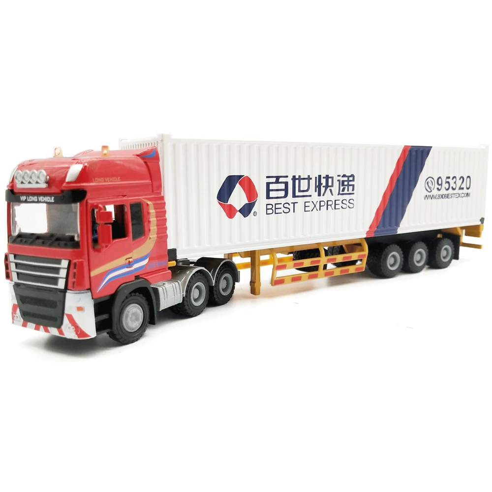 28cm Best Express manufactory container truck model gifts 1:50 alloy Truck model O.A.S ship model