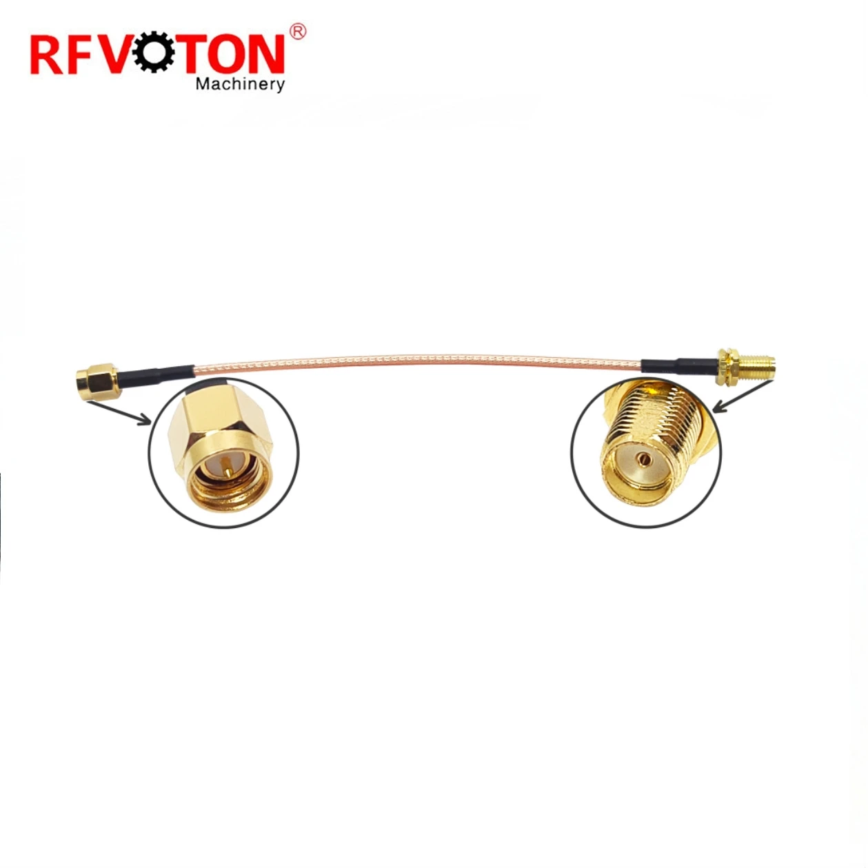 Factory Price SMA Female Jack Hembra Bulkhead to Sma Male Plug Macho Rg316 Pigtail 15cm Jumper Cable Assembly in Stock ROHS