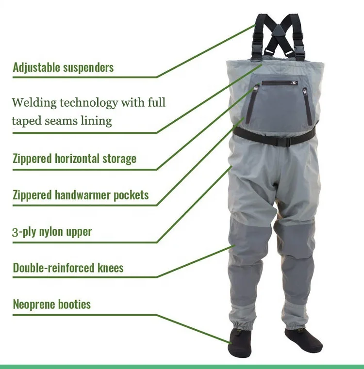 Chest wader Breathable Chest Waders-Stockingfoot Waders