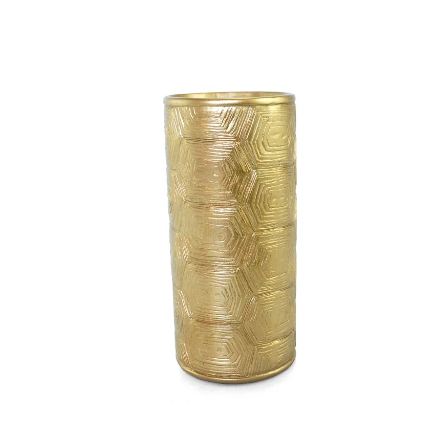 Artesanía de resina nórdica mesa de oro vaso de tortuga concha mirar decoraciones de sala de estar