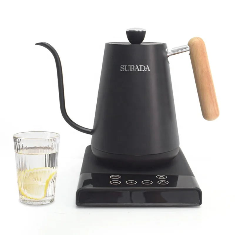 Factory Direct Supply Gooseneck Electric Kettle Temperature Control Stainless Steel Pour Over Espresso Brewing Coffee Pot