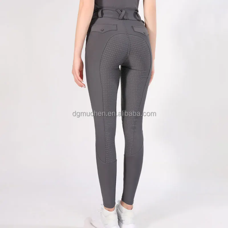 Top Trend Full Seat Silicone Zipper Horse Riding Leggings Tights Pants Equestrian Jodhpurs