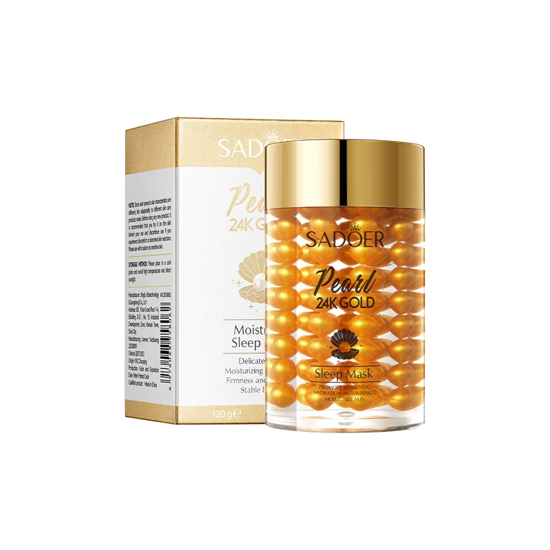 24K Gold Pearl Collagen Gel Facial Mask - Moisturizing, Anti-Aging