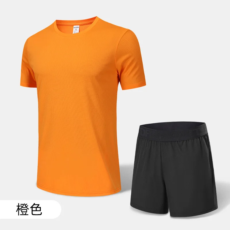 Quick-dry Suit Men's Outdoor Running Leisure Fitness Basketball Sports T Shirt and Short aperçu 17