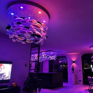 ECOJAS Bespoke Project Lighting for Hotel Villa Indoor Glass Crystal Chandelier Lighting Solution