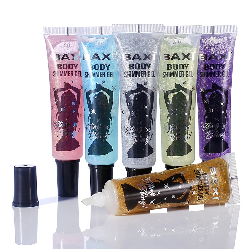 Натуральный, на заказ, без логотипа, частная торговая марка, для лица, тела, золотой, мерцающий, блестящий макияж, жидкий хайлайтер