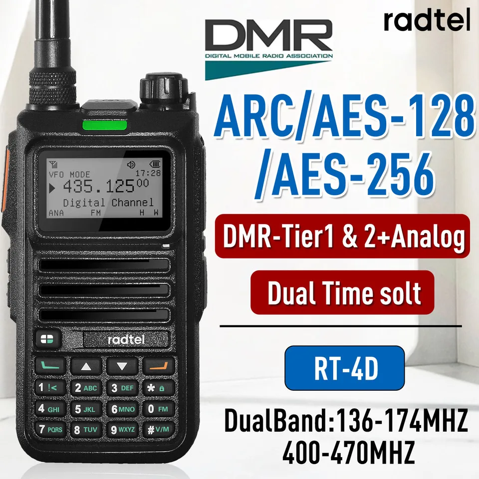 Radtel RT-4D DMR Handheld Radio - Dual Mode Analog & Digital