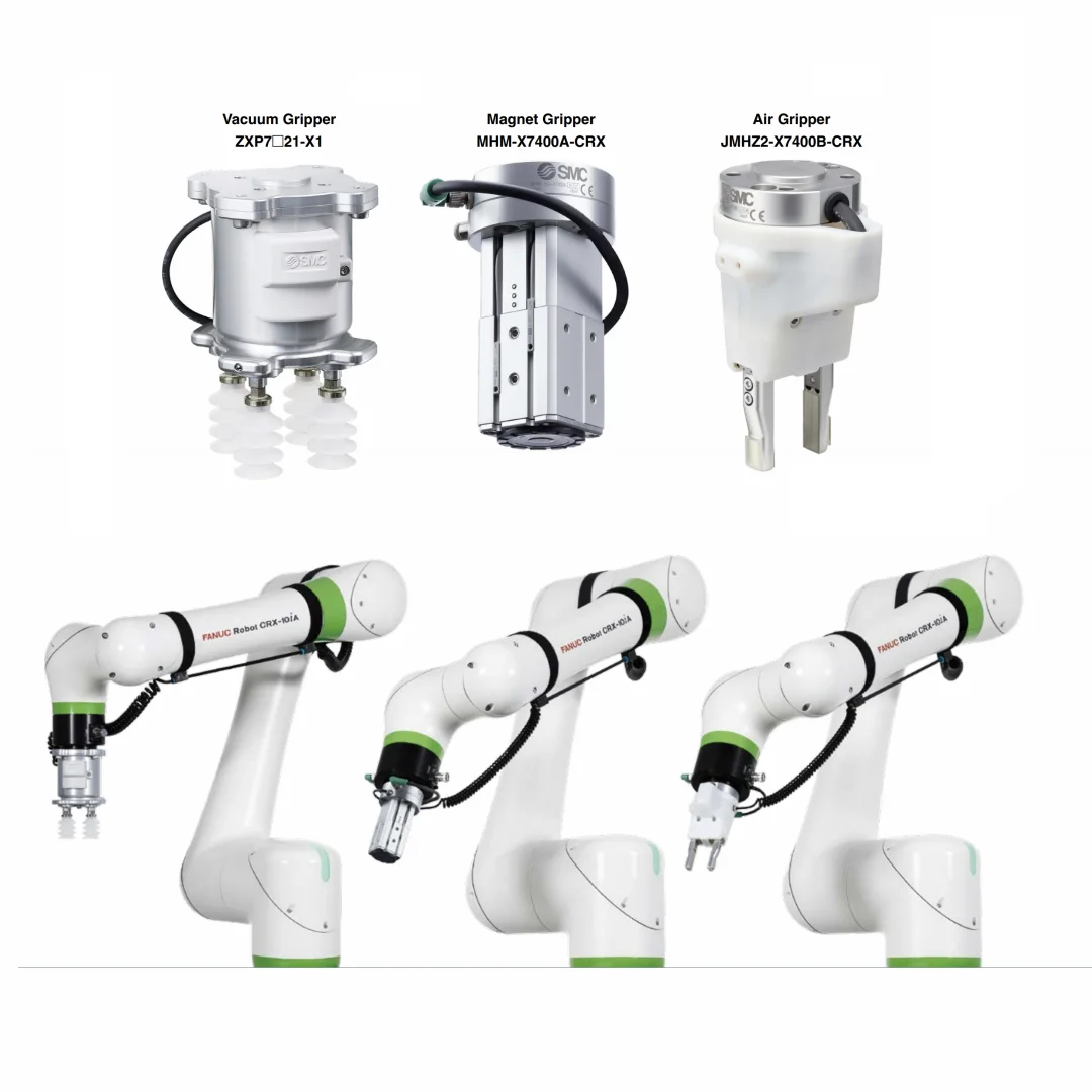 Fanuc Collaborative Robot Arm Axis Fanuc CRX-5iA Cobot Robot With SMC  Robotic Gripper for Packaging Assembly