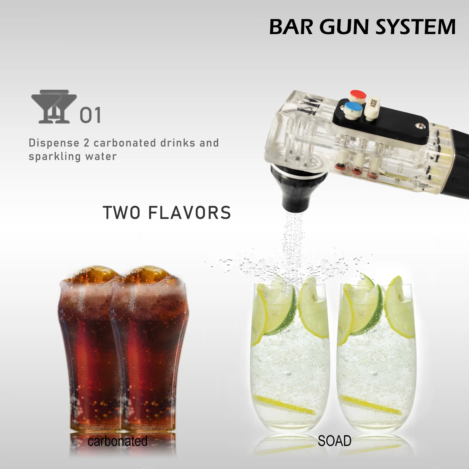 Wunder Bar Soda Gun Post Mix Beverage Dispenser Soda System For Bar