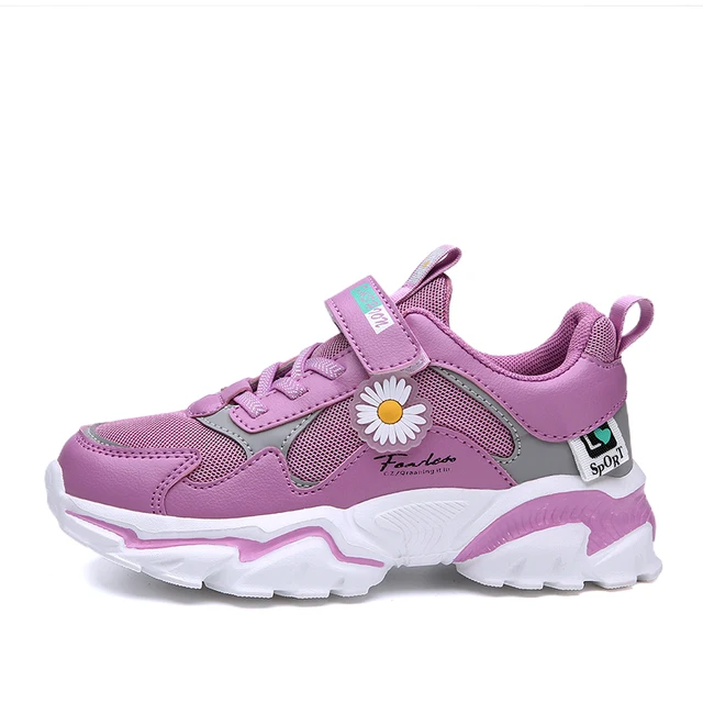 Girls Daisy Daily Shoes Sport Footwear Pink Summer Kids Sneaker Zapatilla Para Chica Color Rosado Uva Y Blanco