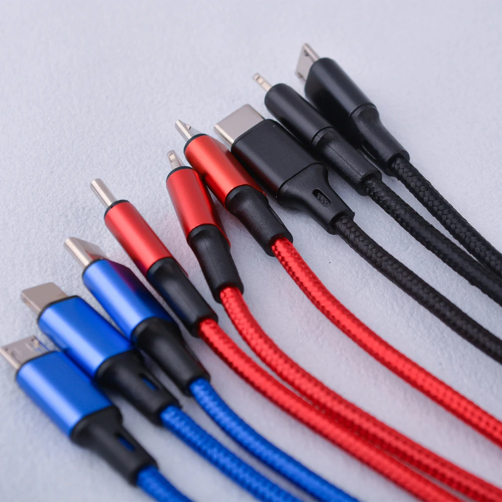 Wholesale 4 In 1 Multifunction Charging Cable Multiple Micro Phone