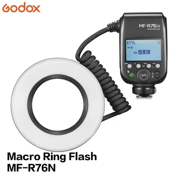 Godox MF-R76N Macro LED Ring Flash Speedlite 76Ws Full-Power Flashes Dual-Flash Tubes Power Adjustment of Power Ratio for Nikon detail image