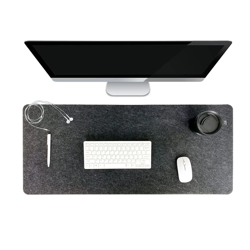 Extra Large Rectangular Solid Gaming Mouse Pad Felt Office Warm Hands