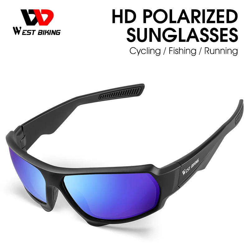 WEST BIKING Polarized Sports Sunglasses For Cycling & Running – 5 Interchangeable Lenses