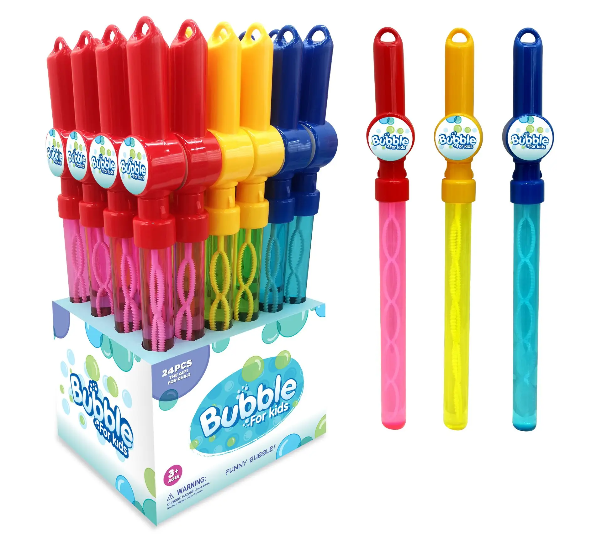 Ice Cream Shape 100 ml Liquid with Small Dia Stick Plastic Bubble Toys