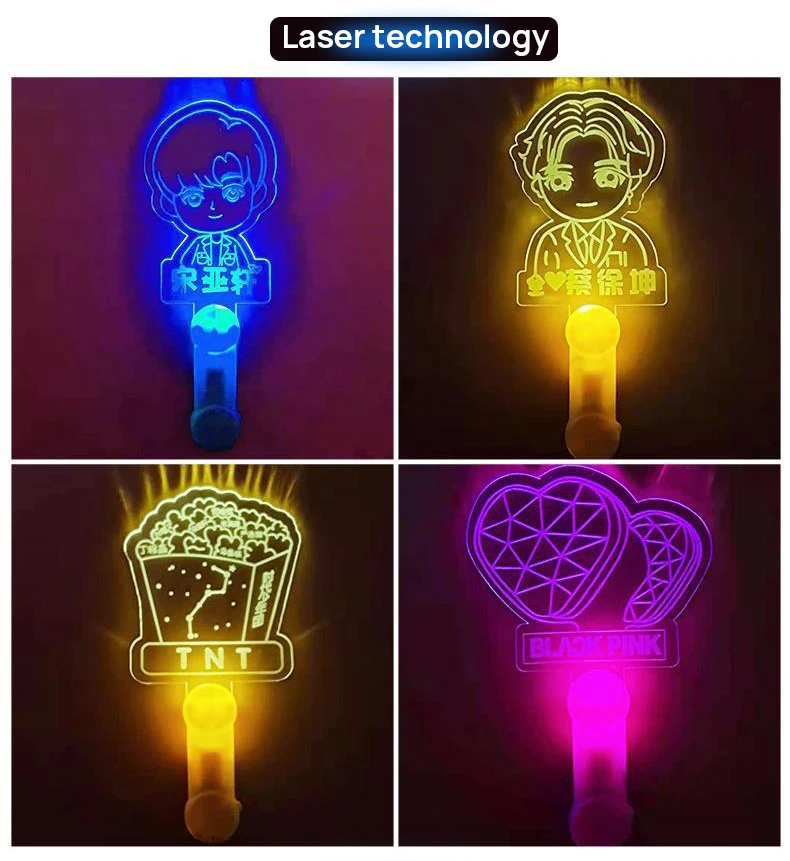 New Arrival Custom Concert Acrylic Led Rgb Light Stick Party Wireless